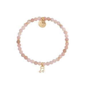 Bransoletka z mosiądzu i różowych opali