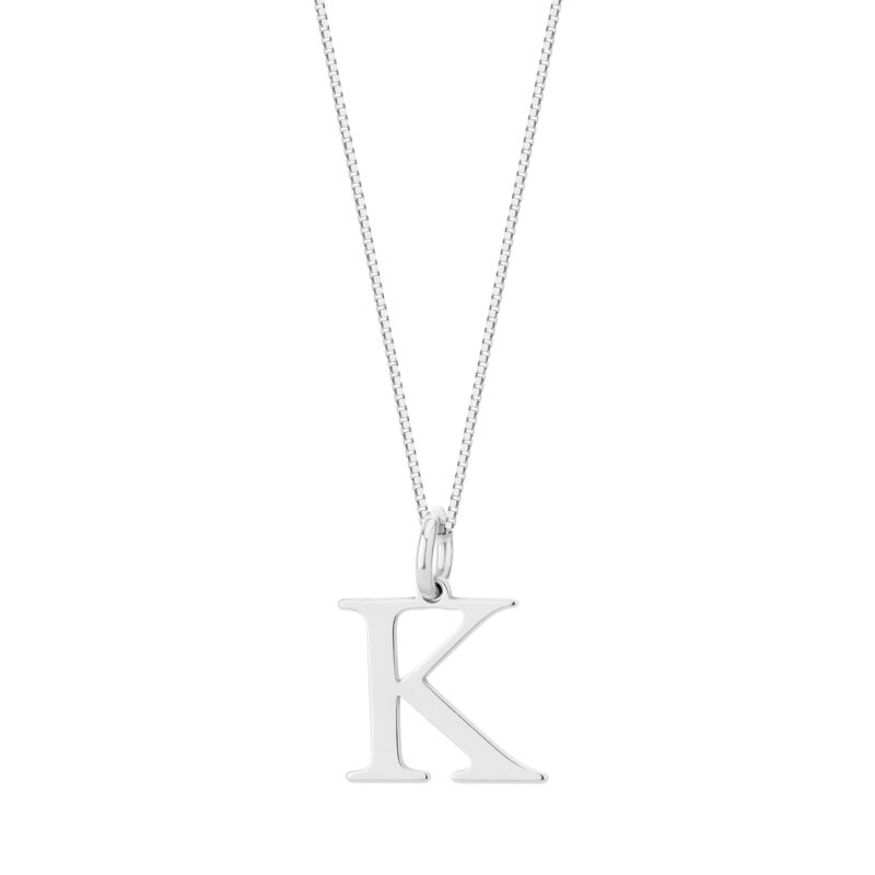 Zawieszka srebrna litera K – 1 cm