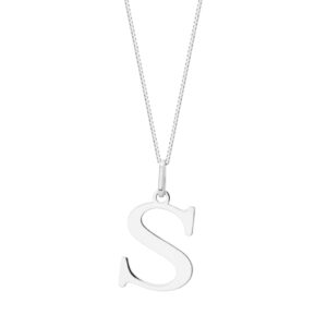 Zawieszka srebrna litera S – 2 cm