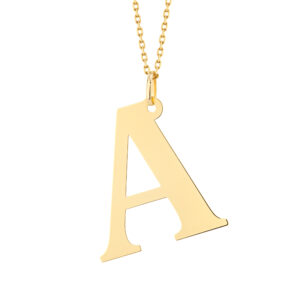 Zawieszka złota litera A – 3 cm