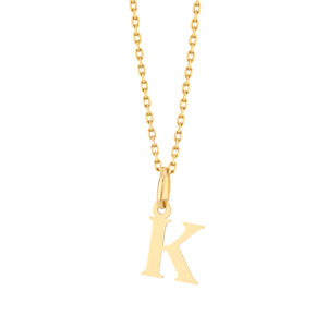 Zawieszka złota litera K – 1 cm