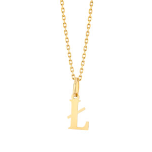 Zawieszka złota litera Ł – 1 cm