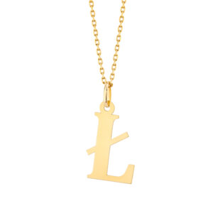 Zawieszka złota litera Ł – 2 cm