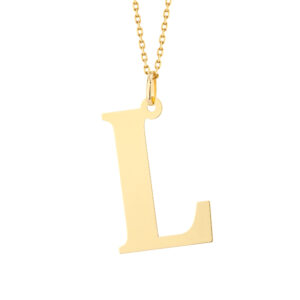 Zawieszka złota litera L – 3 cm