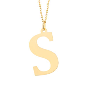 Zawieszka złota litera S – 3 cm