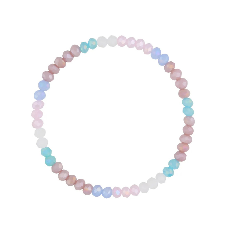 Bransoletka elastyczna z kolorowych kryształów