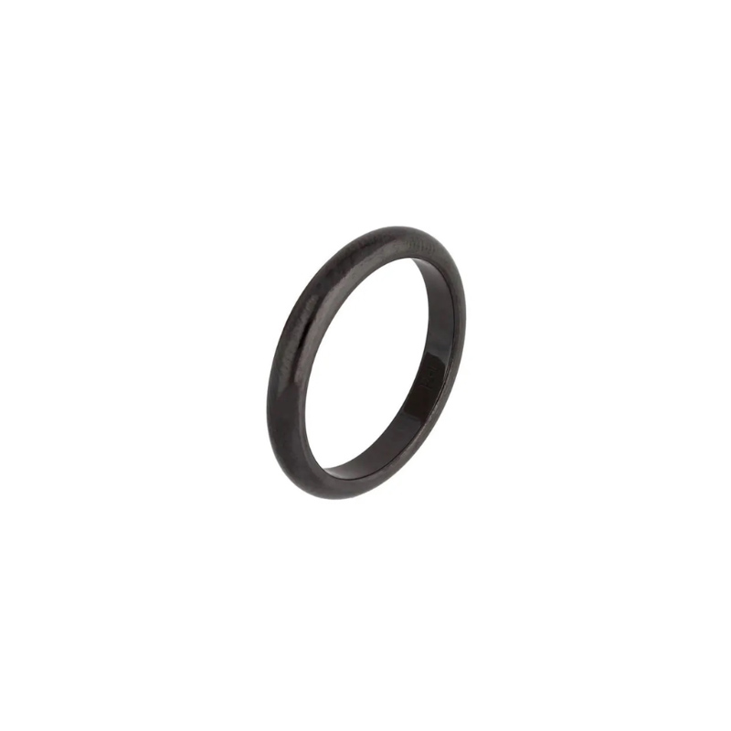 Obrączka z ceramiki czarna szer 0,3 cm