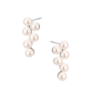 Kolczyki srebrne z perłami – sztyft