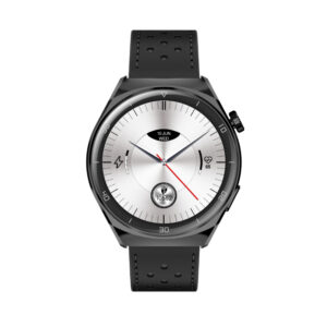Smartwatch Garett V12 czarny skórzany
