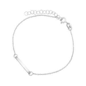 Bransoletka srebrna z blaszką