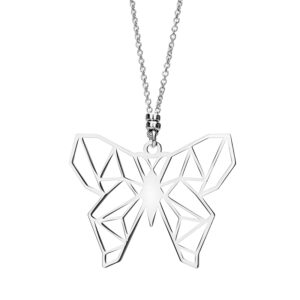 Naszyjnik srebrny motyl origami