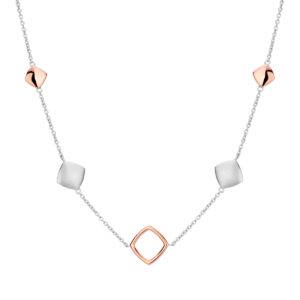 Naszyjnik srebrny z motywem geometrycznym