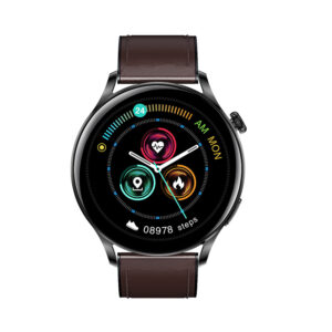Smartwatch Garett Men Elegance RT ciemny brąz skór