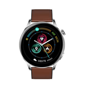 Smartwatch Garett Men Elegance RT jasny brąz skórz