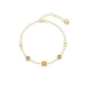 Bransoleta pozłacana z kryształem