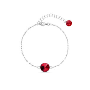 Bransoleta srebrna z kryształami