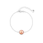 Bransoleta srebrna z kryształem