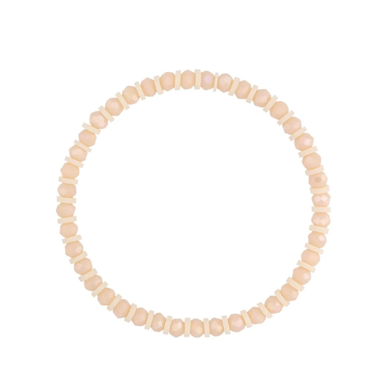 Bransoletka elastyczna brzoskwiniowe kryształy Bransoletka elastyczna brzoskwiniowe kryształy