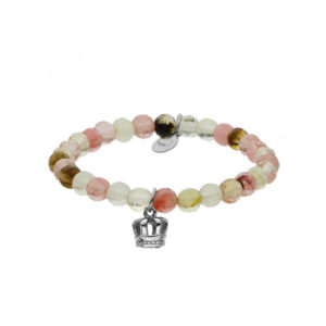 Bransoletka elastyczna z Kwarcem i stalą