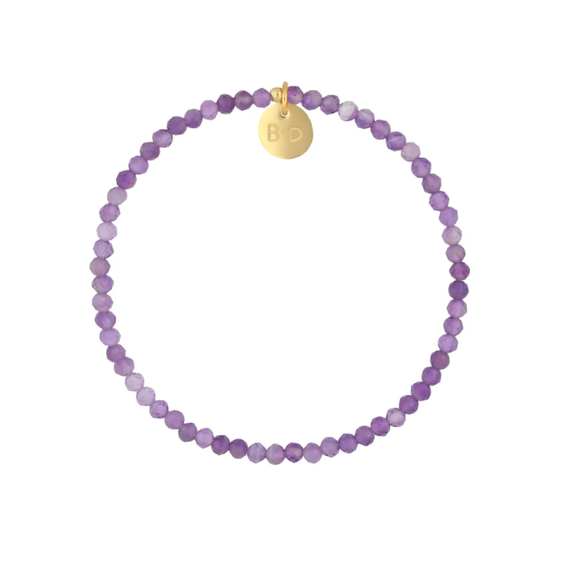 Bransoletka elastyczna z ametystami Bransoletka elastyczna z ametystami
