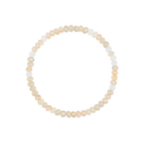 Bransoletka elastyczna z beżowymi kryształkami