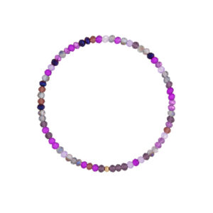 Bransoletka elastyczna z kolorowymi kryształkami