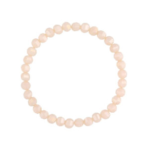 Bransoletka elastyczna z kremowymi kryształami