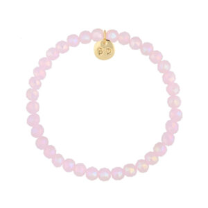 Bransoletka elastyczna z różowymi kryształami