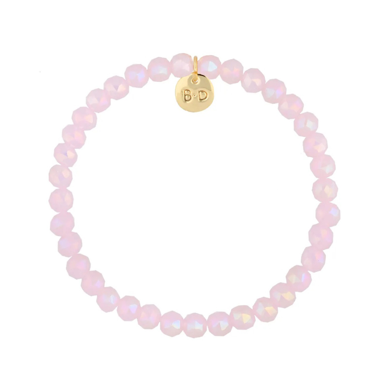 Bransoletka elastyczna z różowymi kryształami Bransoletka elastyczna z różowymi kryształami