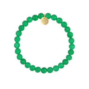 Bransoletka elastyczna z zielonymi jadeitami