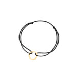 Bransoletka pozłacana czarny sznurek