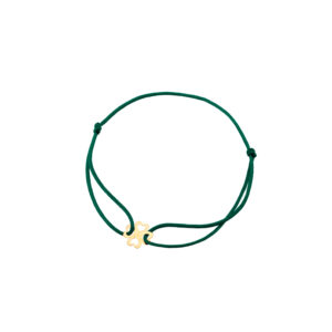 Bransoletka pozłacana czarny sznurek