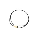 Bransoletka pozłacana czarny sznurek