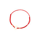 Bransoletka pozłacana czerwony sznurek