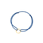 Bransoletka pozłacana granatowy sznurek