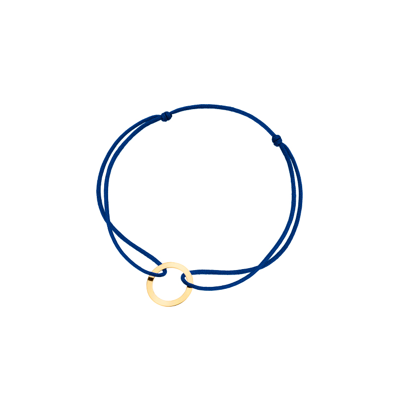 Bransoletka pozłacana granatowy sznurek Bransoletka pozłacana granatowy sznurek