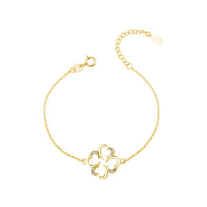 Bransoletka pozłacana koniczyna