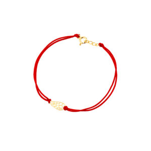 Bransoletka pozłacana na sznurku