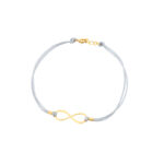 Bransoletka pozłacana na sznurku