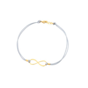 Bransoletka pozłacana na sznurku