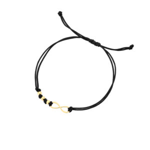 Bransoletka pozłacana na sznurku