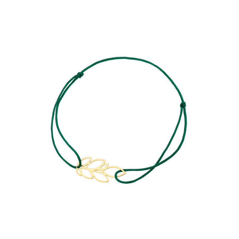 Bransoletka pozłacana na sznurku Bransoletka pozłacana na sznurku