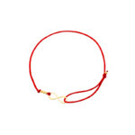 Bransoletka pozłacana na sznurku