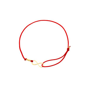 Bransoletka pozłacana na sznurku