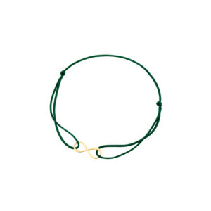 Bransoletka pozłacana na sznurku