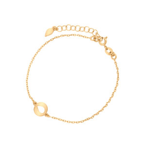 Bransoletka pozłacana wycięte kółko