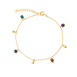 Bransoletka pozłacana z Hematytami