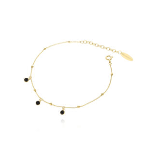 Bransoletka pozłacana z cyrkoniami