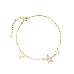 Bransoletka pozłacana z gwiazdkami