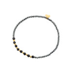 Bransoletka pozłacana z hematytów